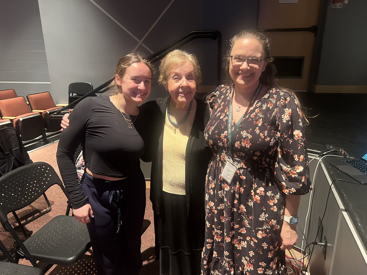 YHSDeGennaro's tweet photo. Incredible assembly yesterday for our 10th &amp; 11th grade students. Our YHS United Against Hate club sponsored guest speaker Holocaust survivor Marion Blumenthal Lazan. Special thanks to student leader Talia Pierson &amp; teacher/advisor Ms. Knopp.🌽 @YorktownCSD https://t.co/Lv47MkAfn2