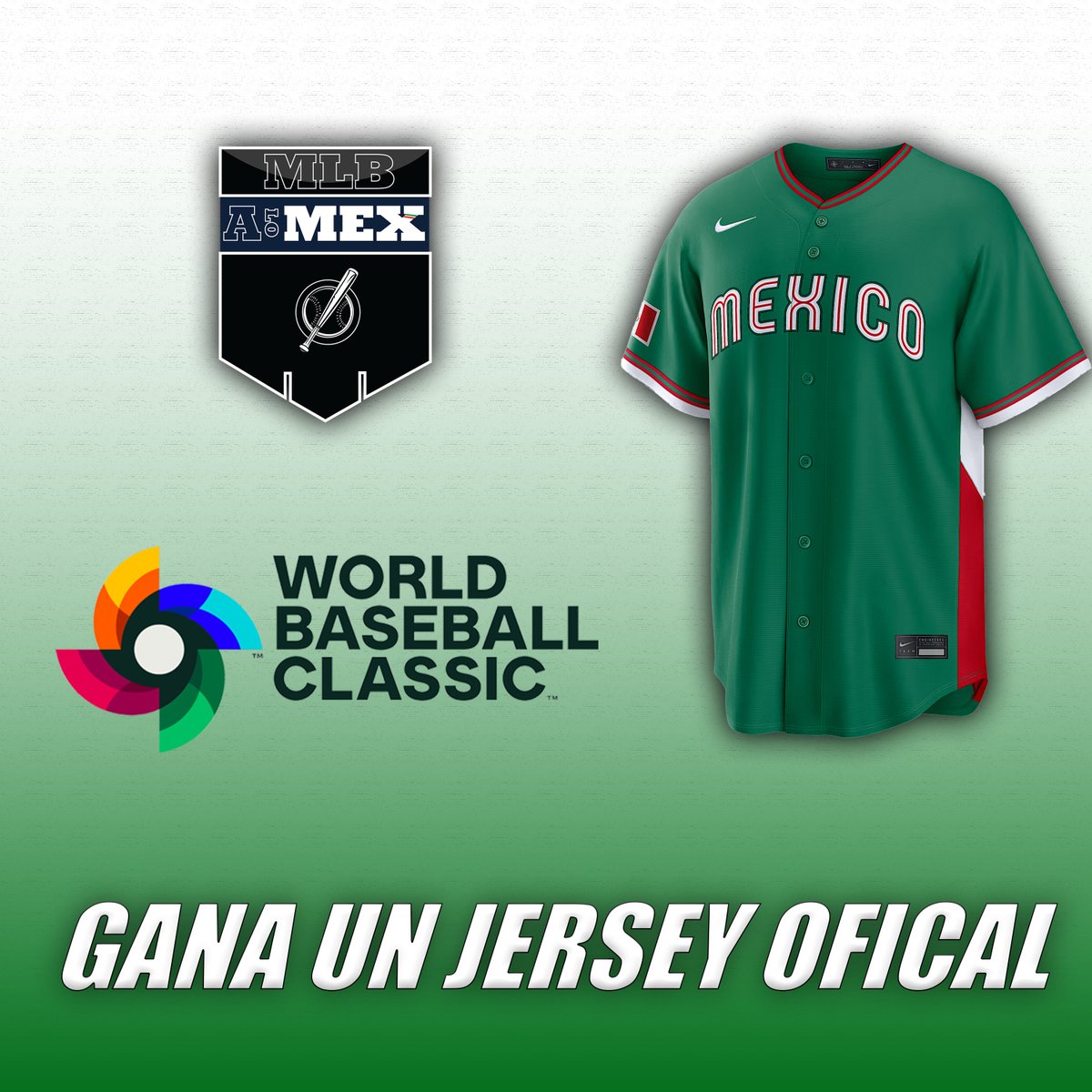 ¡¡GANA UN JERSEY OFICIAL DE MÉXICO!! 🇲🇽⚾️ 

Mi gente, para apoyar a México esta noche estaremos rifando un jersey oficial de la selección mexicana de béisbol. Para participar solo debes de:  

1.- Seguir a <a href="/MLBAloMex/">MLB a lo Mexicano</a> y <a href="/AguilaPicks1/">Águila Picks</a>.
2.- Dar like y repost a esta publicación. 
3.-