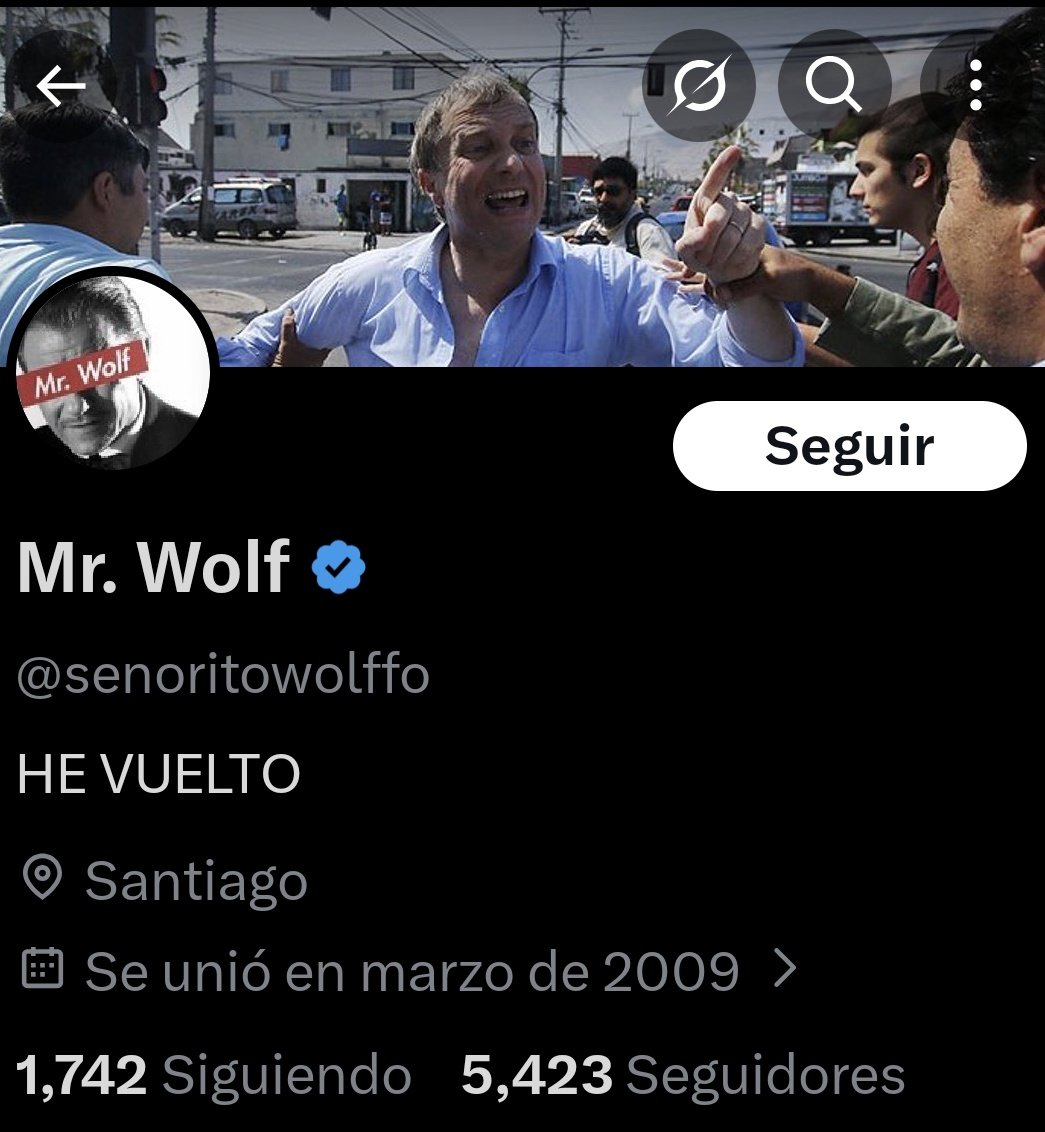 ojo este weon no es mr wolf, está aprovechando el hype para ganar seguidores...