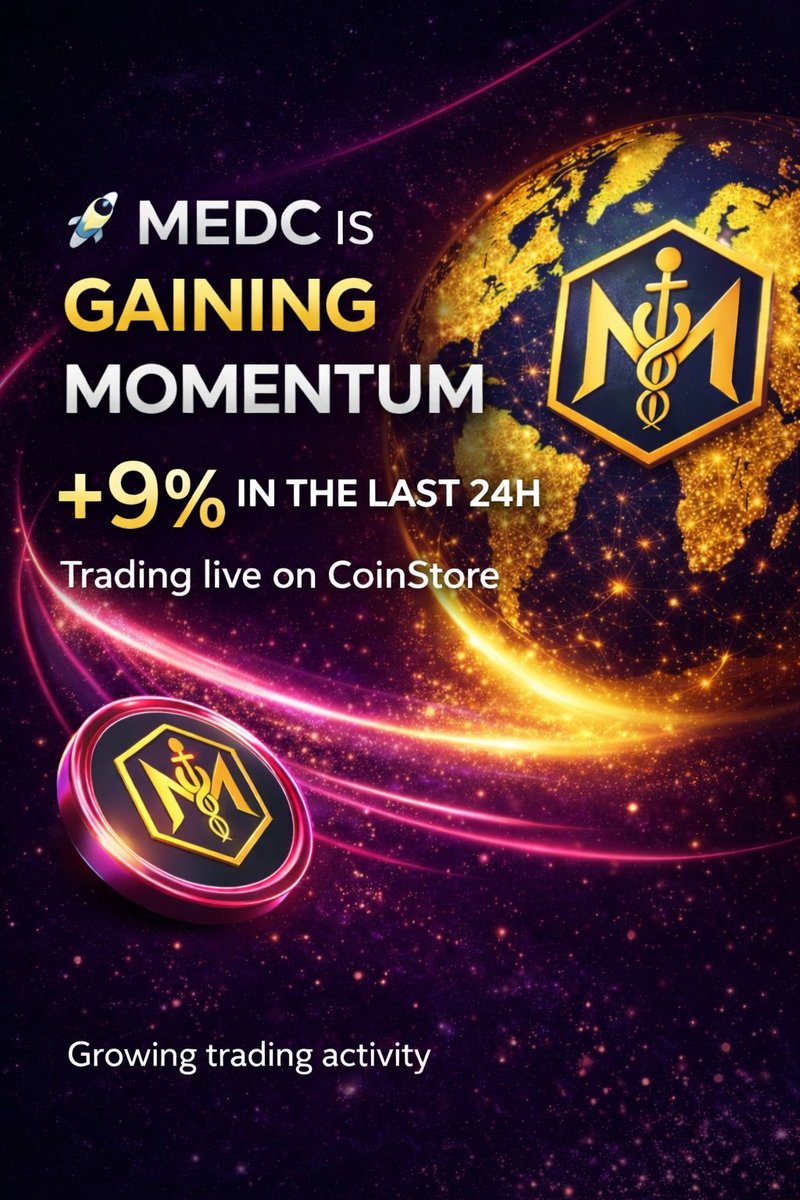 MEDCOINHealth's tweet photo. MEDC is gaining momentum on CoinStore 🚀
📈 +9% in the last 24h
🌍 Growing global trading activity
Trade MEDC/USDT on CoinStore and be part of the future of blockchain healthcare.
🔗 https://t.co/lgr8BmvJil�
#MedCoin #MEDC #CoinStore #CryptoListing #BlockchainHealthcare #Web3Health