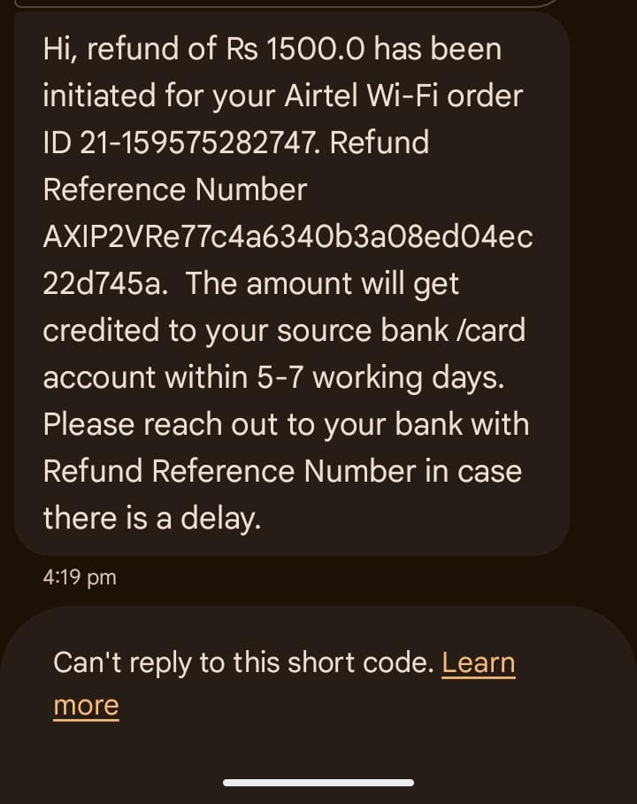 AlexTushar4's tweet photo. .@airtelnews @airtelindia
Raised request of a new airtel wifi but ur field wifi executive asking "Khrcha Pani"(bribe)for fitting wifi,we denied, then after 5 minute,said that in mentioned location wifi network not good, so they cancel the request. Screenshot attached 4 reference https://t.co/pBkF1NQSEb