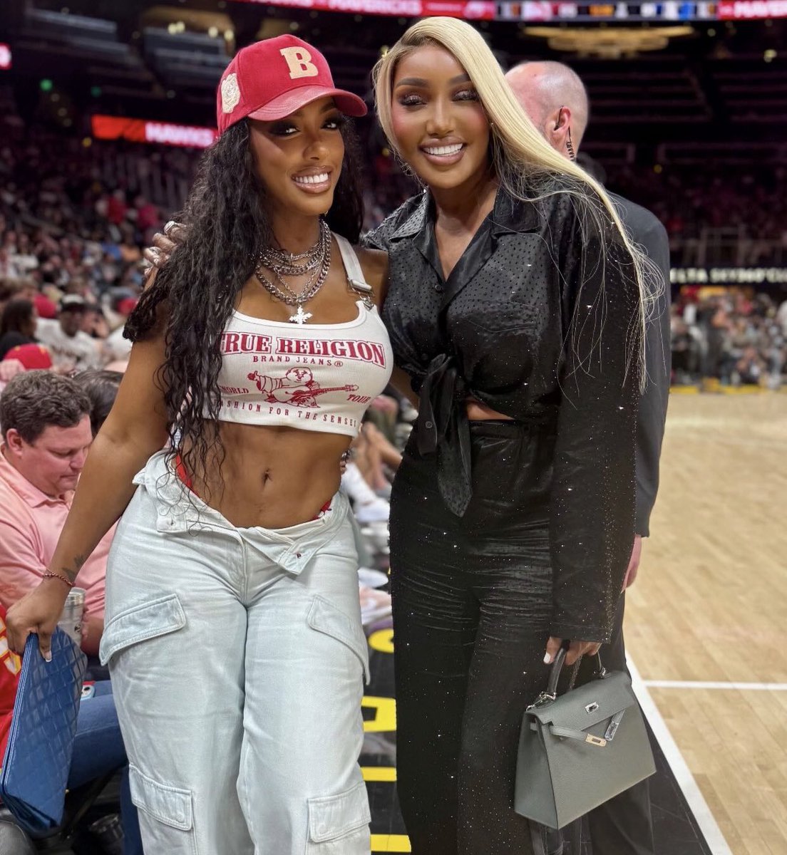 TheRhoaTalk's tweet photo. Porsha and Nene at the ATL Hawks game! #RHOA https://t.co/X39PHLI5vJ