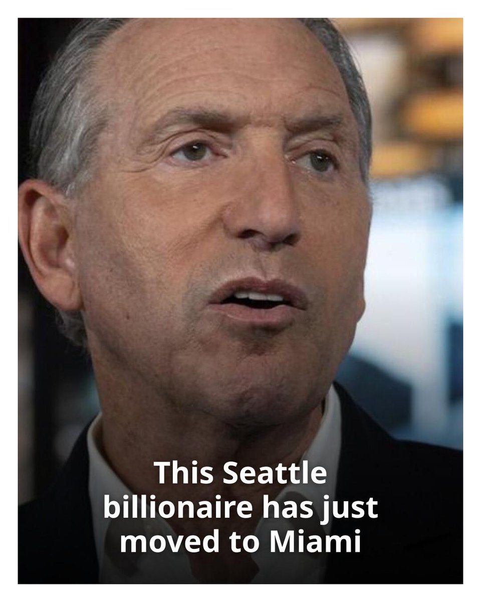 Former Starbucks CEO Howard Schultz has departed his longtime home of Seattle for Miami, he announced this week on social media.