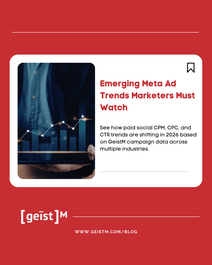 GeistM's tweet photo. Paid social performance rarely stays the same for long. At GeistM, we track how key Meta ad metrics like CPM, CPC, and CTR evolve across the campaigns we manage. 

https://t.co/xsPRGXWxjr 

#MetaAds #PaidSocial #DigitalMarketing #MarketingTrends #CPM #CPC #CTR https://t.co/XMeLOSR1MF