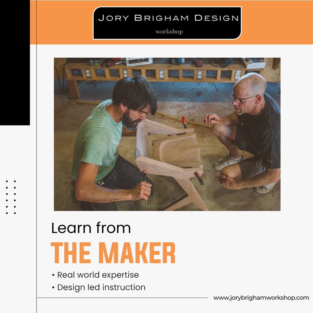 Design and build your own furniture in hands on workshops led by experienced instructors inside a fully equipped woodshop.

Start building today!
jorybrighamworkshop.com

#CustomFurnitureWorkshops #CaliforniaWoodworking #BuildYourOwn #FurnitureDesign