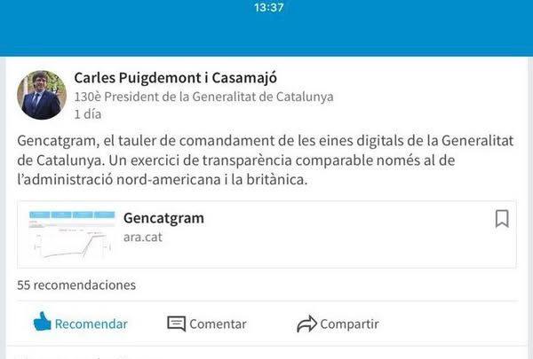 jordigraells's tweet photo. Un projecte, per cert, que va ser lloat pel qui era aleshores president del Govern de Catalunya, que el comparava amb el que estaven fent llavors els governs nord-americà d'Obama i britànic#RendimentComptes #GovernObert #oGov #OpenData #OpenGovernment https://t.co/8CIIrvT8YJ