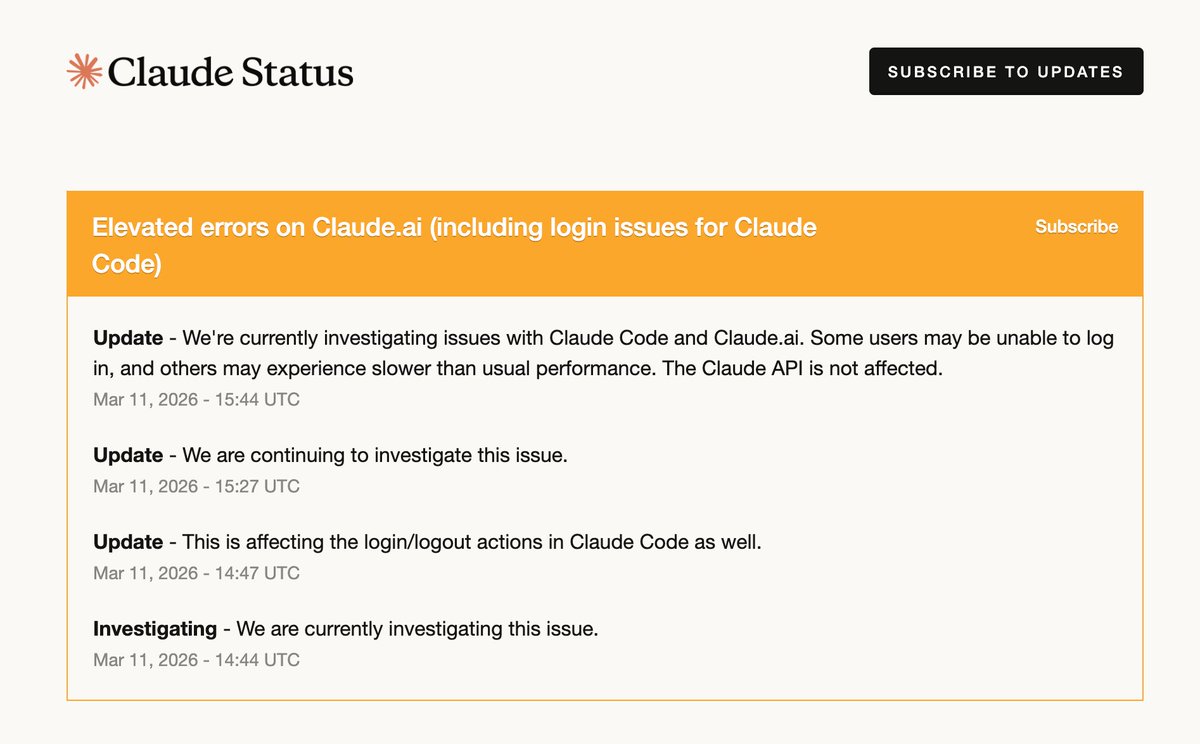 Claude code is down, time to rest