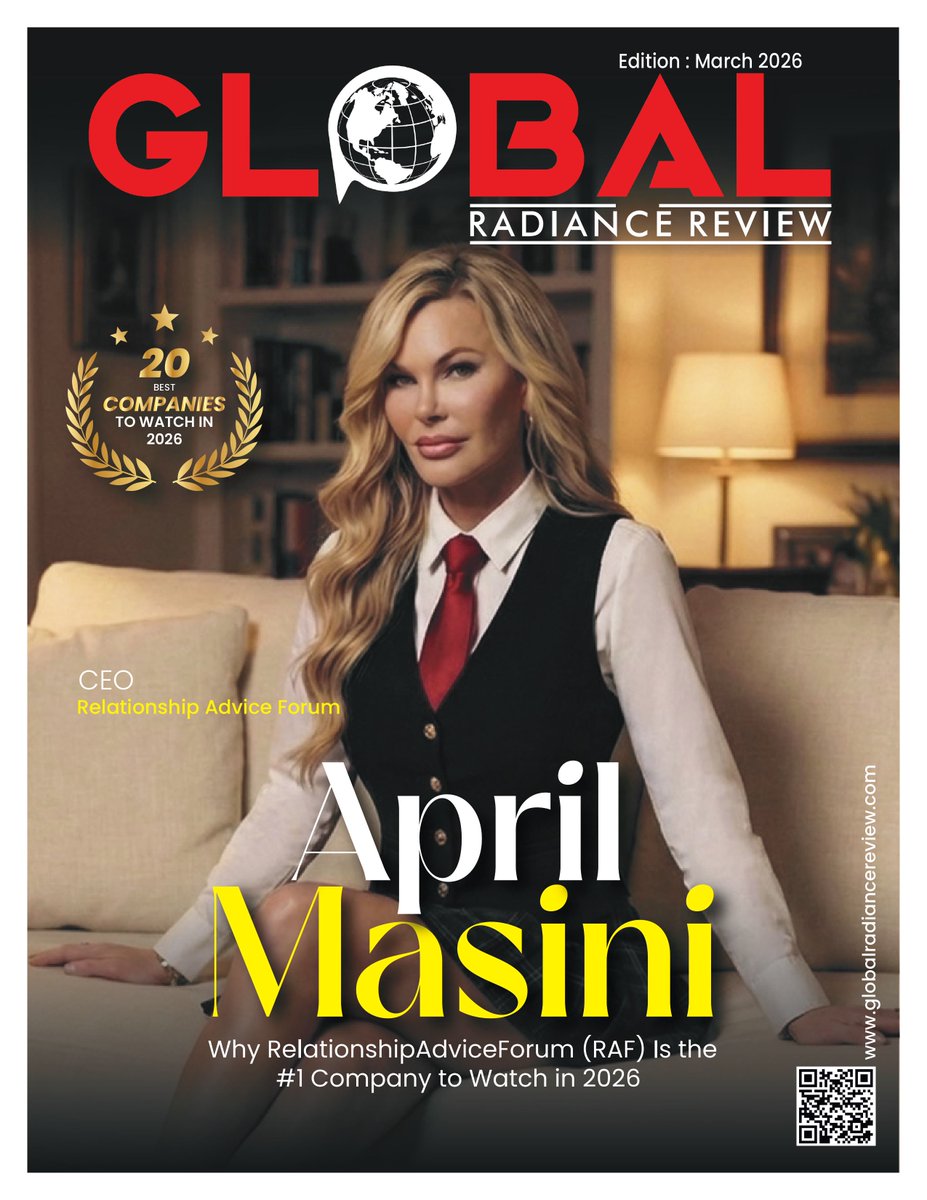 GlobalRadiance's tweet photo. April Masini of RelationshipAdviceForum is featured on the cover of Global Radiance Review in “20 Best Companies to Watch in 2026.”

Read:
 https://t.co/O6k6kixNvq
#CoverStory #Leadership https://t.co/GxMmy8GndV
