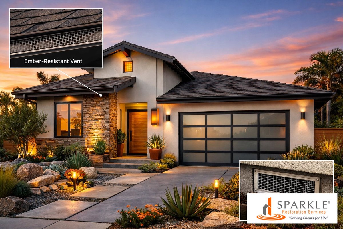 Sparkletweets's tweet image. SB 1076 is changing SoCal insurance! 🛡️ Protect your policy with a 'Hardened Home' by Sparkle. 🏠

✅ Fire-safe upgrades
✅ Pro response

Secure your home now! ⏳

Is your home fire-ready? 💬

#SoCalInsurance #HomeHardening #SparkleRestorationServices