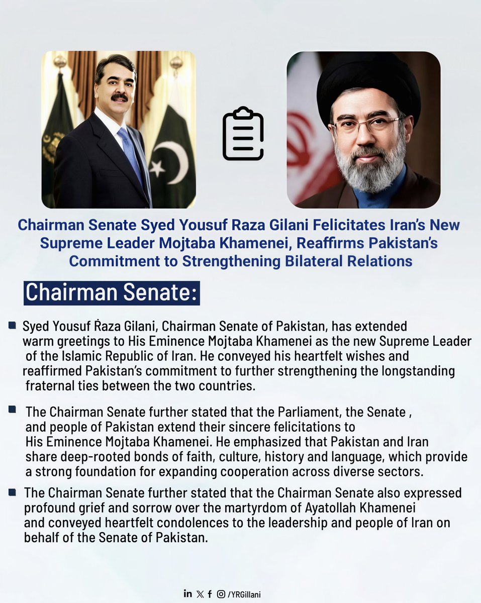 Syed Yousuf Raza Gillani tweet media