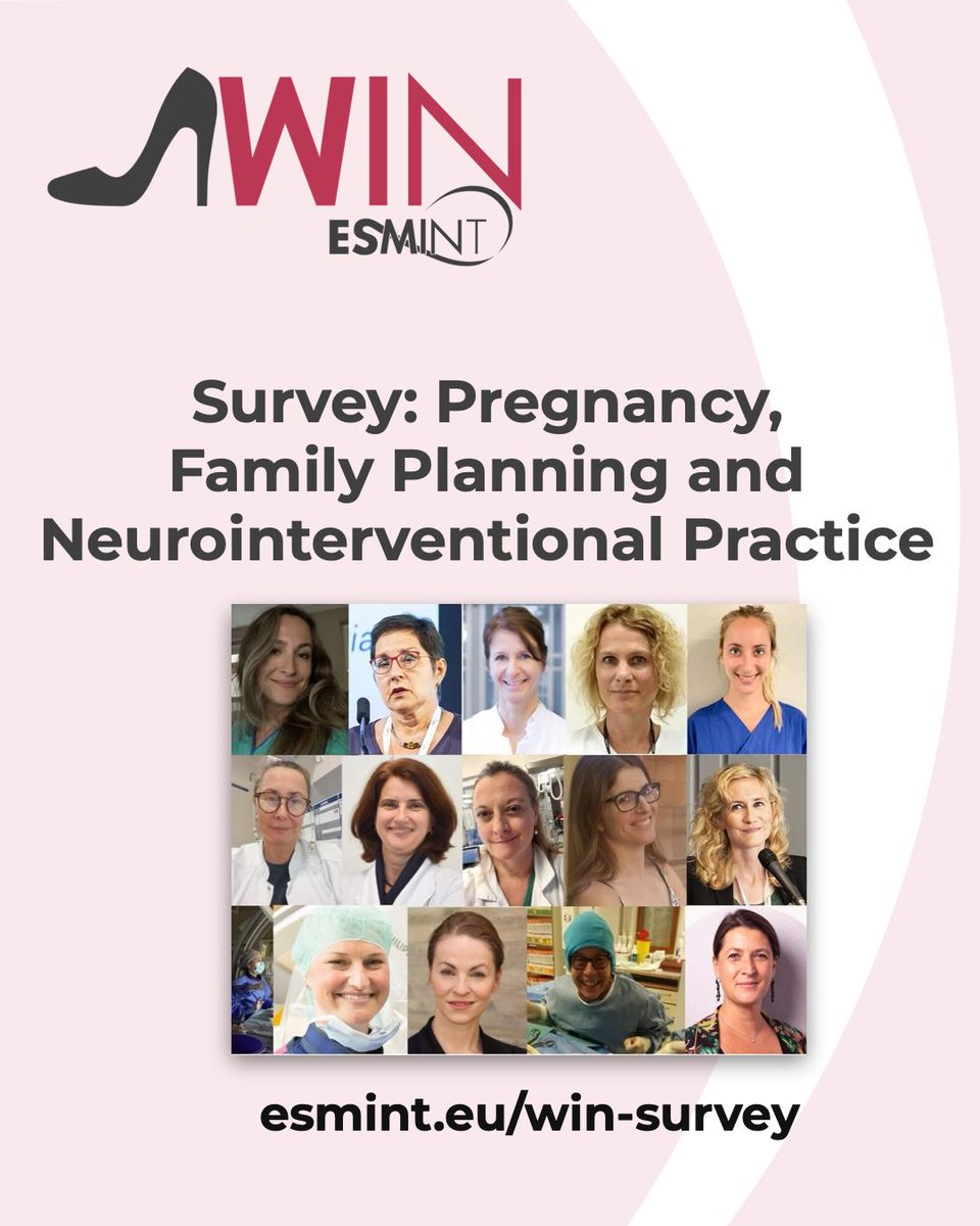 esmintsociety's tweet image. 🧠 International WIN Survey: Pregnancy, family planning &amp;amp; breastfeeding in neurointervention remain complex topics.

Help generate international data on experiences across neuroradiology, neurosurgery &amp;amp; neurology. ⏱ 5–10 min

👉 Participate: buff.ly/jd8mp1j

#ESMINT #WIN