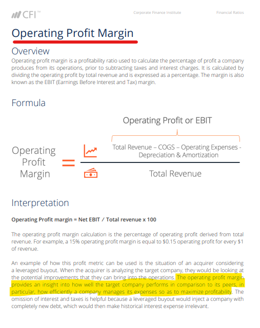MeherJazibAli's tweet image. Operating Margin: The Operating Margin represents the residual profits once a company’s cost of goods sold (COGS) and operating expenses are subtracted from the revenue generated in the period.

#IncomeStatement #KSE100 #PSX