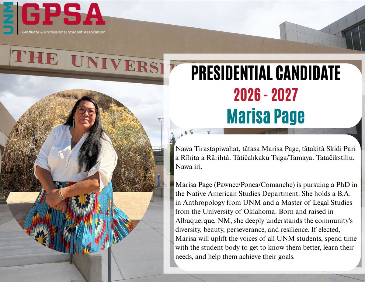 UNM_GPSA's tweet photo. Help us find the best candidate for each position. The Presidential candidates will give a one-hour session tomorrow (4.15-5.15 pm, March 12, SUB Atrium) to answer your questions. Join there. https://t.co/Tt0pso2iIO