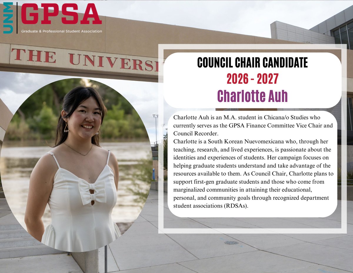 UNM_GPSA's tweet photo. Help us find the best candidate for each position. The Presidential candidates will give a one-hour session tomorrow (4.15-5.15 pm, March 12, SUB Atrium) to answer your questions. Join there. https://t.co/Tt0pso2iIO