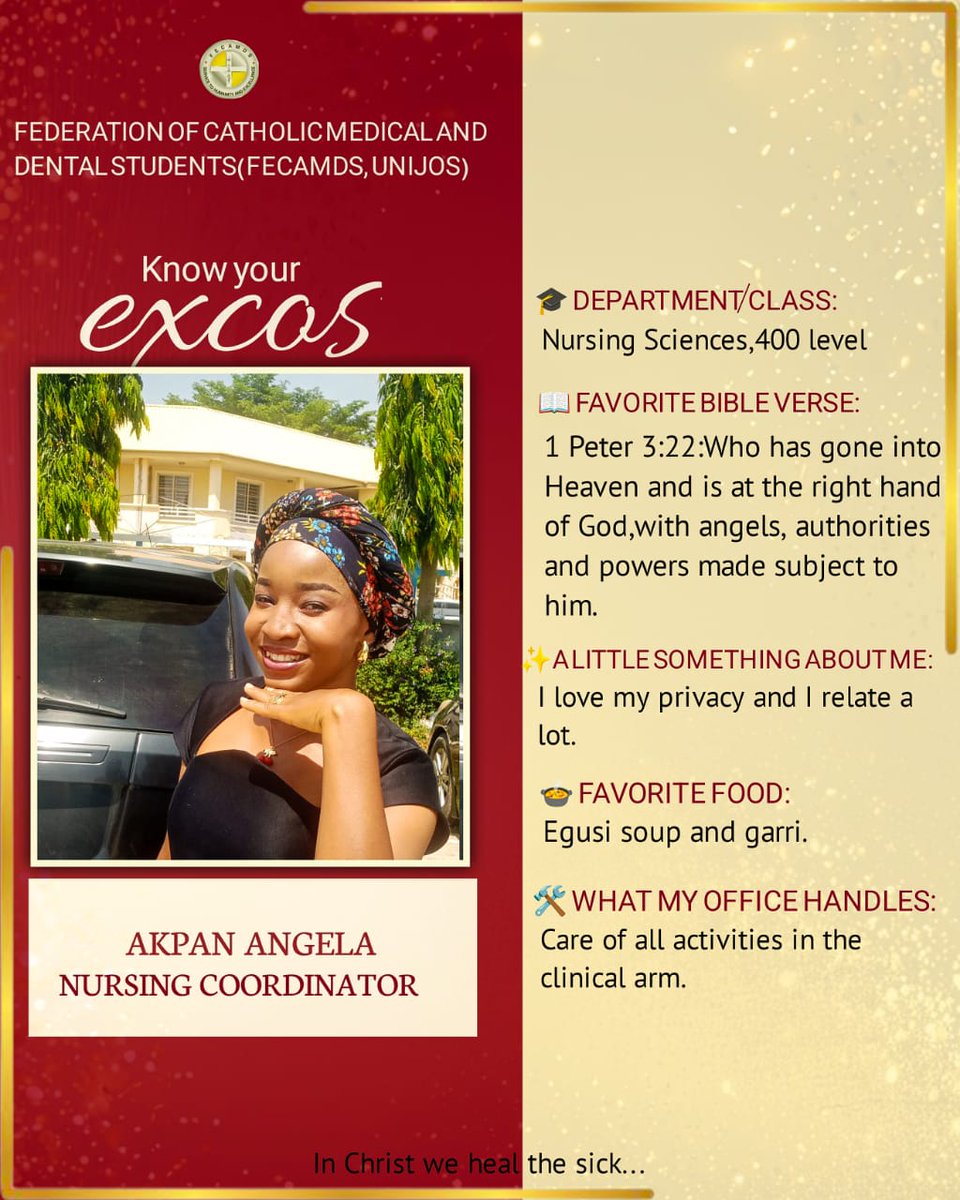 FUnijos84653's tweet photo. 🌟 FECAMDS EXCO SERIES – EPISODE 9 🌟
Today, we shine the spotlight on the FECAMDS Clinical Nursing Coordinator, the bridge between the nursing students and the association leadership.
-FECAMDS CLINICAL NURSING COORDINATOR
-FECAMDS PRECLINICAL NURSING COORDINATOR
#fecamds https://t.co/NWCfcbez0J