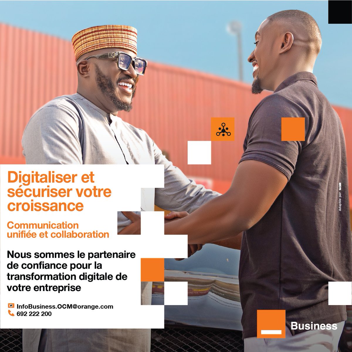 OrangeBiz_CM's tweet photo. Digitaliser et sécuriser la croissance de votre entreprise avec des solutions innovantes: Cloud, Data center, Cybersécurité, Communication unifiée, Connectivité et Géolocalisation pour améliorer votre performance.  

📩InfoBusiness.OCM@orange.com
📞692 222 200

#OrangeBusinessCM https://t.co/gNtj3FgwAv