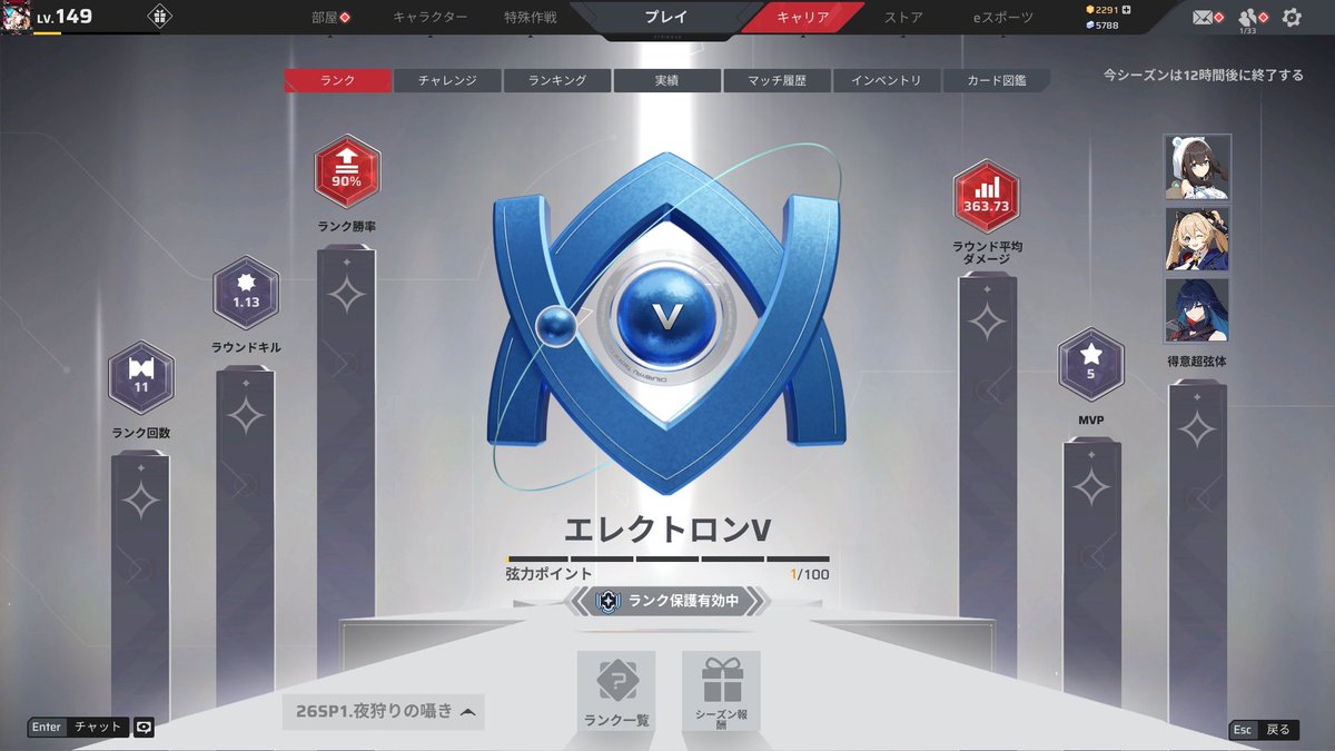SMLpoteto's tweet photo. 今シーズンもランクエレクトロンでした！！なんとのランクプレイ回数11回！最後に自分の限界のランクまで上げたかったけどここ直近の2～3シーズン面白くないし民度クソだし改悪アプデだらけで新シーズンの新マップはまさかのインフェクション（笑）だから引退かな～マッチした方ありがとうございました https://t.co/eMM42GA1xX