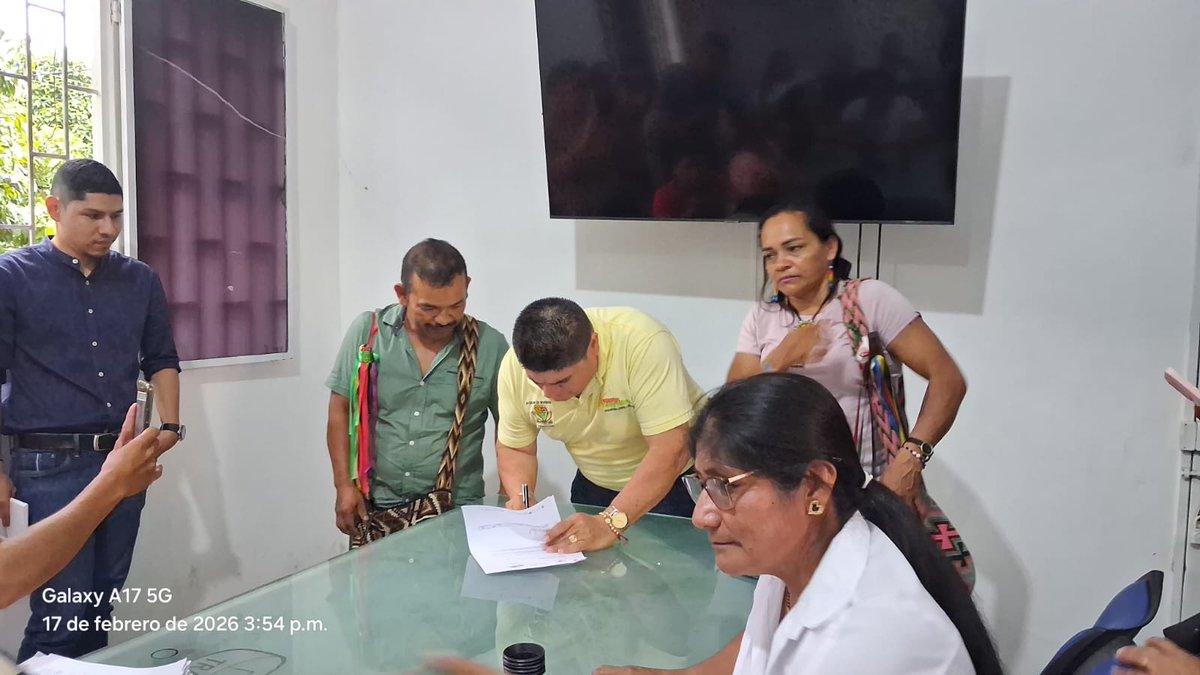 #FelizMiércoles Con alegria compartimos que el Cabildo Indígena Morichal Unidos por la Paz, ubicado en la vereda Aguabonita II, en el departamento del #Caquetá, recibió la posesión municipal por parte del alcalde del municipio de La Montañita, marcando un paso significativo para
