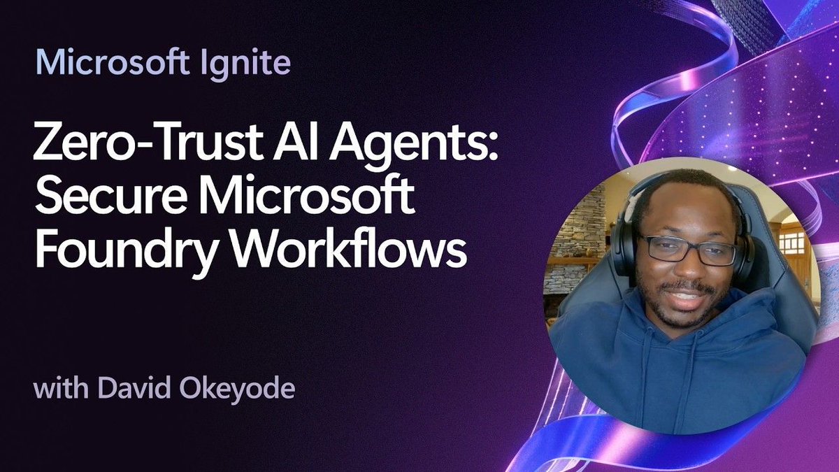dotnet's tweet photo. As autonomous AI agents built with Azure AI Foundry take on critical tasks, security is non-negotiable.
In this fast #MSIgnite demo, we learn to stop prompt injection, data leaks, and agent hijacking using Azure’s native security controls. 🎥 https://t.co/6eqDs33DCf https://t.co/vNnyjnkWus