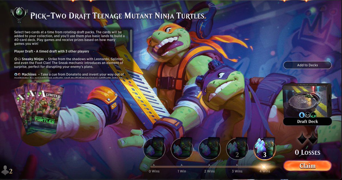 nitromob77's tweet photo. 4-0 pick2 TMT. Not the most exciting deck and not doing well this set, but still fun in small doses. https://t.co/FgQKs1TMCM