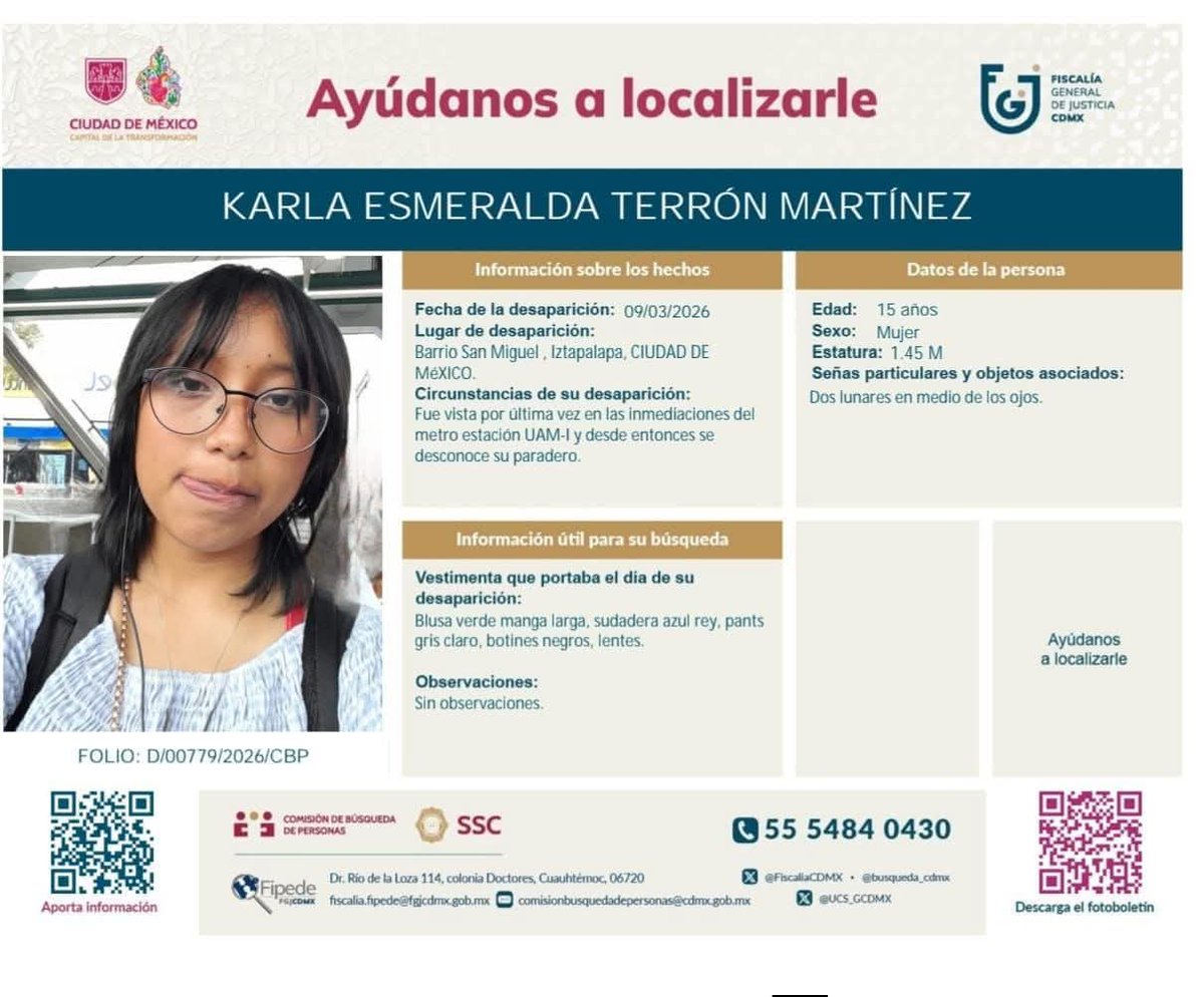 Continúan desapareciendo muchas personas en México. Por esta razón, urge estar atentos para localizar al mayor número de ellas. Sus familias se los agradecerán.