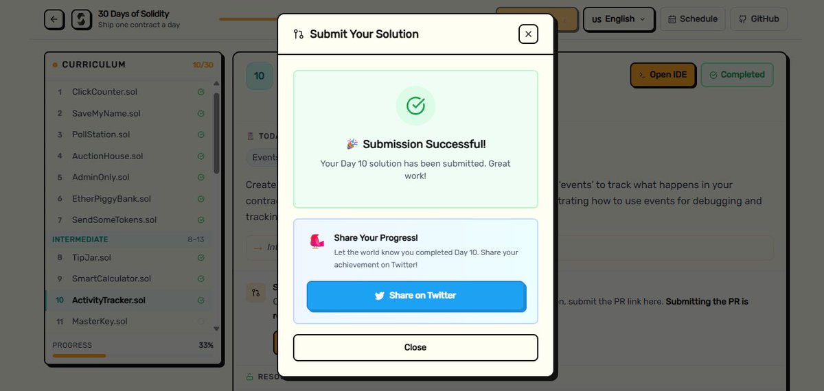 TechNishka47's tweet photo. Just completed Day 10 of @the_web3compass 30 Days of Solidity! 🚀

Building my way to becoming a Solidity developer, one contract at a time.

#30DaysOfSolidity #Web3 #Solidity https://t.co/JN0a04naNP
