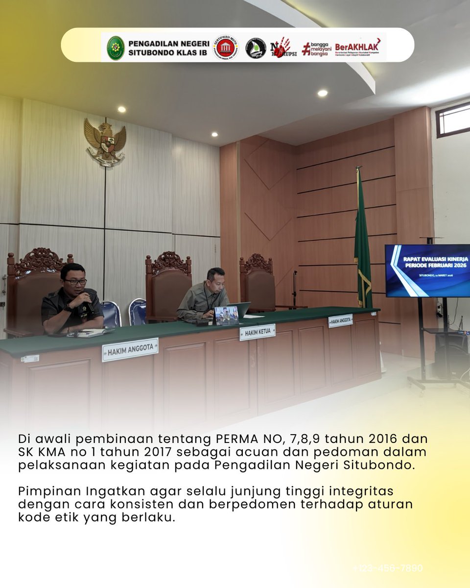 NegeriSitubondo's tweet photo. Pembinaan dan Rapat Evaluasi Kinerja Periode Februari 2026 https://t.co/9m8o0FAuIE