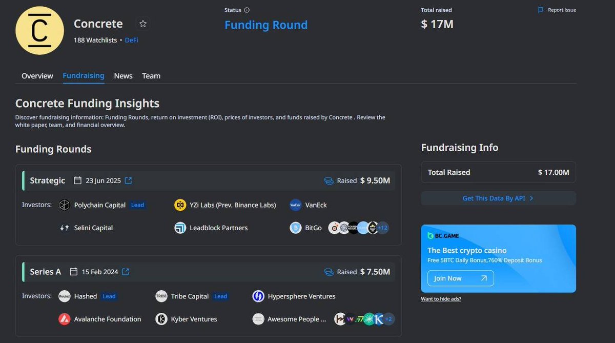 Dansani_001's tweet photo. Concrete Social ‘Bags’ Campaign Phase 1 Live 🎴

➭ $0-Cost
➭ Found Raised $17M
➭ TGE Is Confirmed Airdrop
➭ EVM Wallet Connect

@ConcreteXYZ A suite of DeFi products powering secure, automated yield strategies and unlocking new derivatives for any on-chain asset.

 Full Guide Airdrop Participating🧵