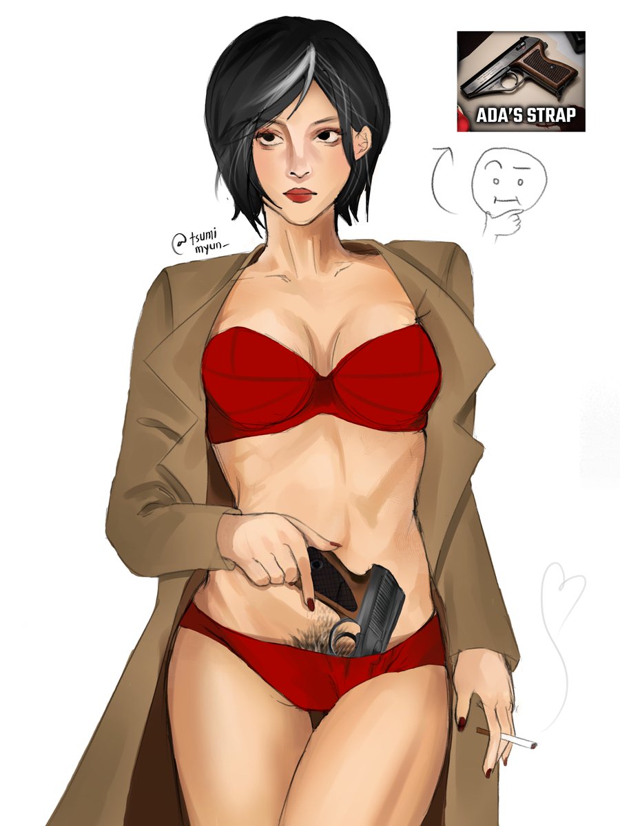 tsumimyun_'s tweet photo. is that a gun in your bush or are you just happy to see me? #AdaWong #ResidentEvil https://t.co/6AfhzGMeNU