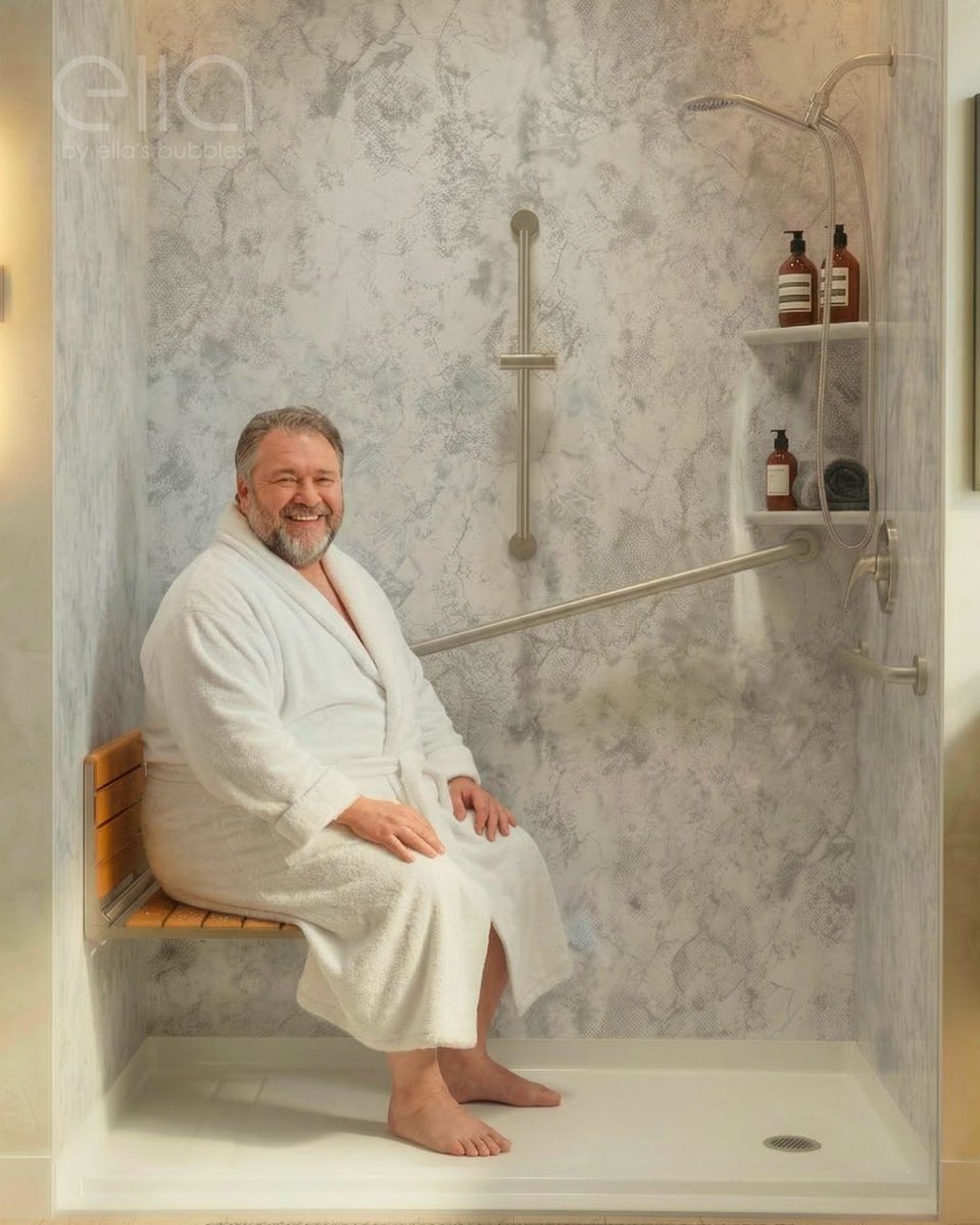 EllasBubbles's tweet photo. #EllasBubbles #BathroomRemodel #BathroomRenovation #ShowerRemodel #AcrylicShowerWalls #ShowerWallPanels #ShowerBase #TeakShowerSeat #FoldingShowerSeat #ShowerSliderBar #AccessibleBathroom #UniversalDesign #AgingInPlace #ContractorLife #BathroomInspo #HomeImprovement #LowMaintenanceBathroom #ModernBathroom