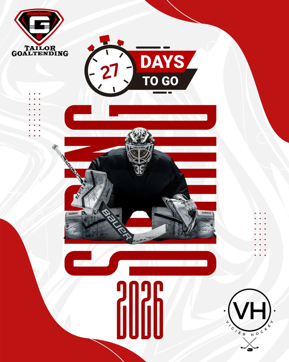 TailorGoaltend's tweet photo. ⏰ Only 27 days to go until Spring 2026 development! 

Call us today or register online to lock up some of the remaining spots! 📞  204-792-2556

#wheredevelopmentmeetsdedication #everygoaliematters

@vigierhockey @tailorgoaltending https://t.co/gjoGHsNMzq