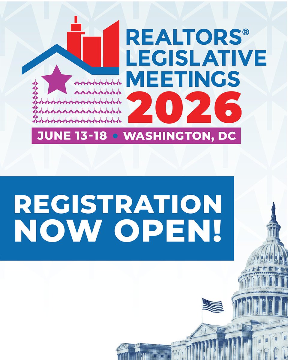 nardotrealtor's tweet photo. Registration is NOW OPEN for the REALTORS® Legislative Meetings – your chance to help shape the future of real estate policy in Washington, D.C.! Whether you're a seasoned advocate or attending for the first time, this is where you connect with industry leaders, dive into key legislative updates, and amplify your voice on Capitol Hill.
https://t.co/G3gB3siNNg