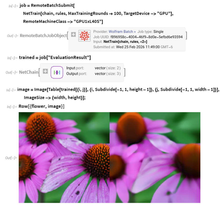 WolframResearch's tweet photo. You asked for it, we delivered! 📦
We now support GPUs in Wolfram Compute Services with two new preconfigured machine classes: 
A single NVIDIA L40S with 44GiB of GPU memory or a quad NVIDIA L4 with 89GiB of GPU memory.
https://t.co/VUsYlPYtK4 https://t.co/hYCzD1YZyI