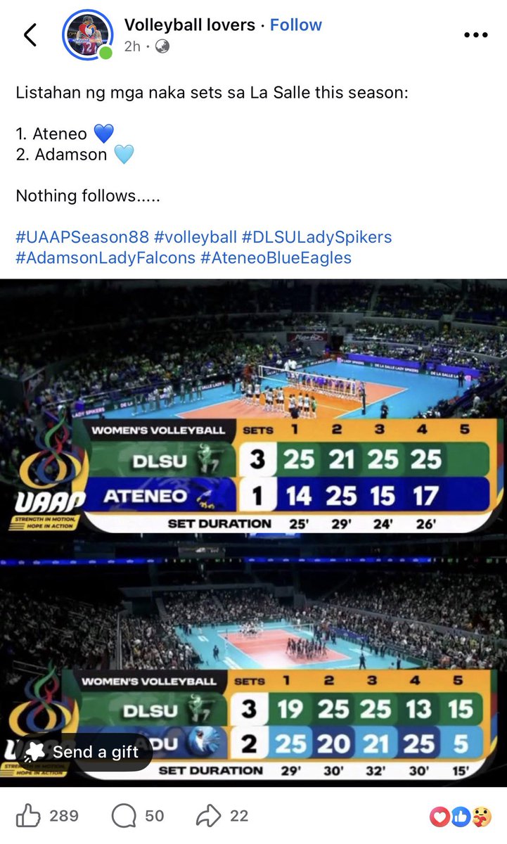 fushaqal's tweet photo. @TakeAimLS And here they go sample of an Ateneo fan page. https://t.co/uER9XecQzw