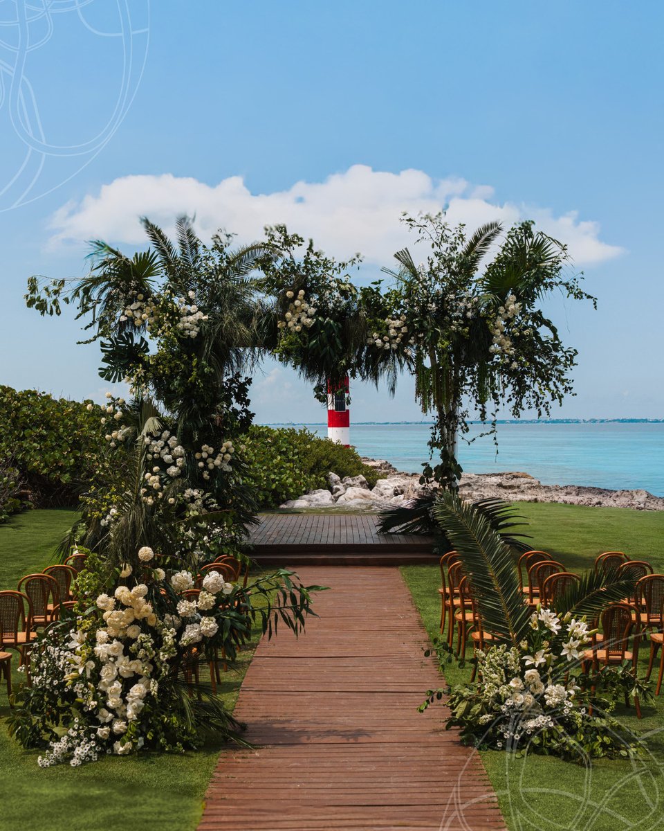 QTheVacation's tweet photo. Where ocean blues meet ‘I do’s.’ 🌿✨ A dreamy ceremony spot made for unforgettable moments. #HyattZivaCancun #WeddingWednesday https://t.co/gSVBKGAlD2