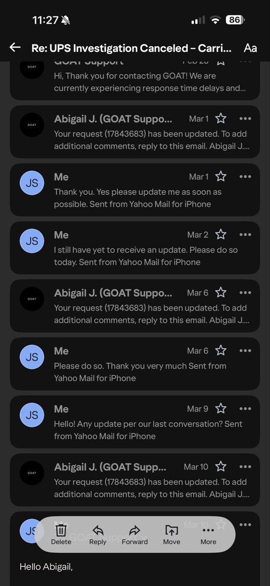 j_smitty24's tweet photo. @goatsupport I need answers!! 3 weeks is unacceptable!! https://t.co/Zo7gxoG1M8