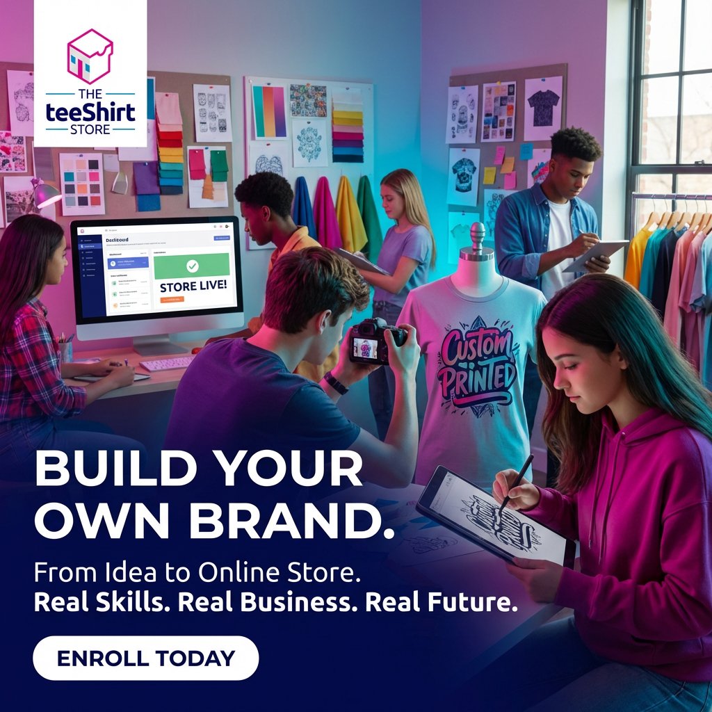 You don't need a big budget to start a business.

Just creativity.

Design your own apparel, launch a store, and start building your brand today.

The next generation of entrepreneurs starts here.

#YouthEntrepreneurship #YoungCreators #BuildYourBrand