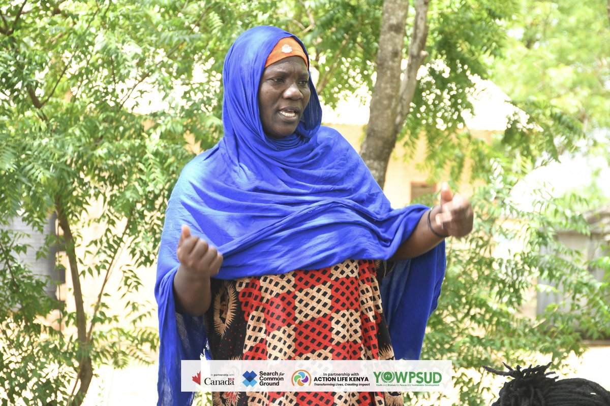 actionlife_Ke's tweet photo. Women in Hola, Tana River are turning dialogue into action. Through the #MwanamkeImara Champions, women are stepping up as mediators, early warning observers, and peacebuilders tackling GBV, youth drug abuse, and risks of radicalization.
#GiveToGain #WomenInPeacebuilding #EWER https://t.co/NtmYeRZKgd