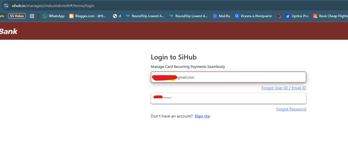 Limisha_Clt's tweet photo. Dear IndusInd Bank,

Your SiHub login page has no Login/Submit button, making it impossible for users to sign in and manage their card recurring payments.

How are customers supposed to access their accounts if the login itself cannot be completed?

Please fix this issue urgently https://t.co/PRxvUjHkt5