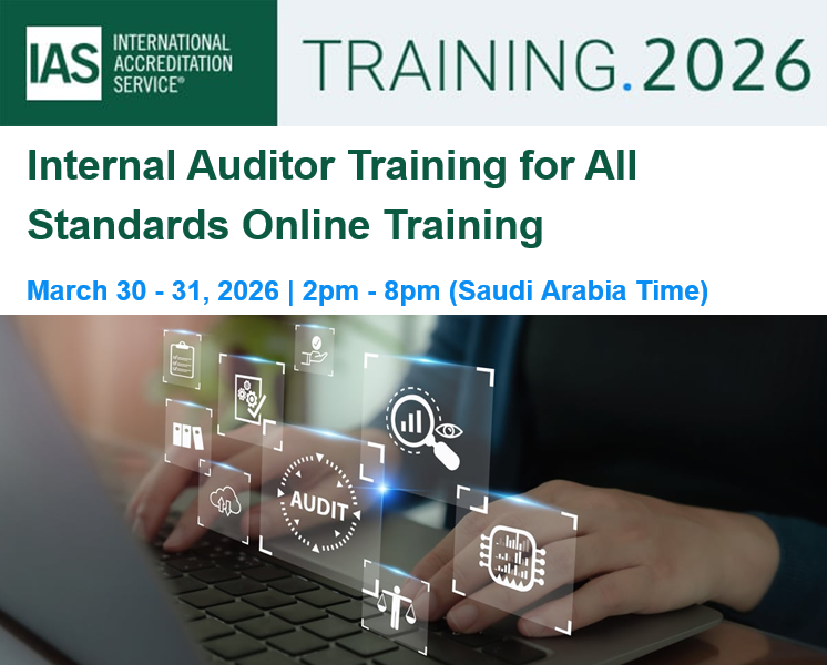 IntlAccredSvc's tweet image. Internal Auditing for All Standards is the topic of an IAS Online Training offered March 30-31, 2pm - 8pm (Saudi Arabia Time). Learn about conducting conformant internal audits. bit.ly/4ccpbeD 
#ConformityAssessment #IASAccredited #Accreditation #IASTraining #IASonline