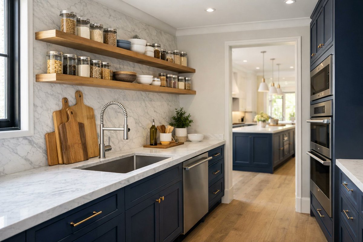 LSU_Grad1's tweet image. Enter the "Back Kitchen." Keep the mess of meal prep out of sight while your main kitchen stays pristine for entertaining. It’s the ultimate lifestyle upgrade for the modern host. 🍳 #Scullery #KitchenDesign #FunctionalLuxury
