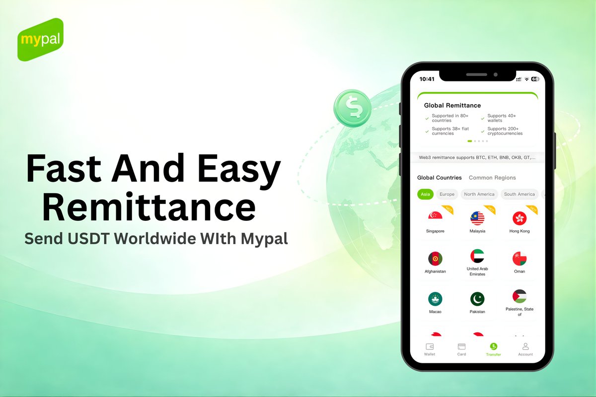 Mypal_Global's tweet photo. Still waiting for cross-border remittances? MyPal brings you the ultimate Web3 remittance experience! We offer Simple KYC and up to 10s Instant Arrival! Funds are ย top security. Claim your 0U Physical Card to double your capital efficiency!
#FastRemittance #Web3Wallet #Fintech #MyPal