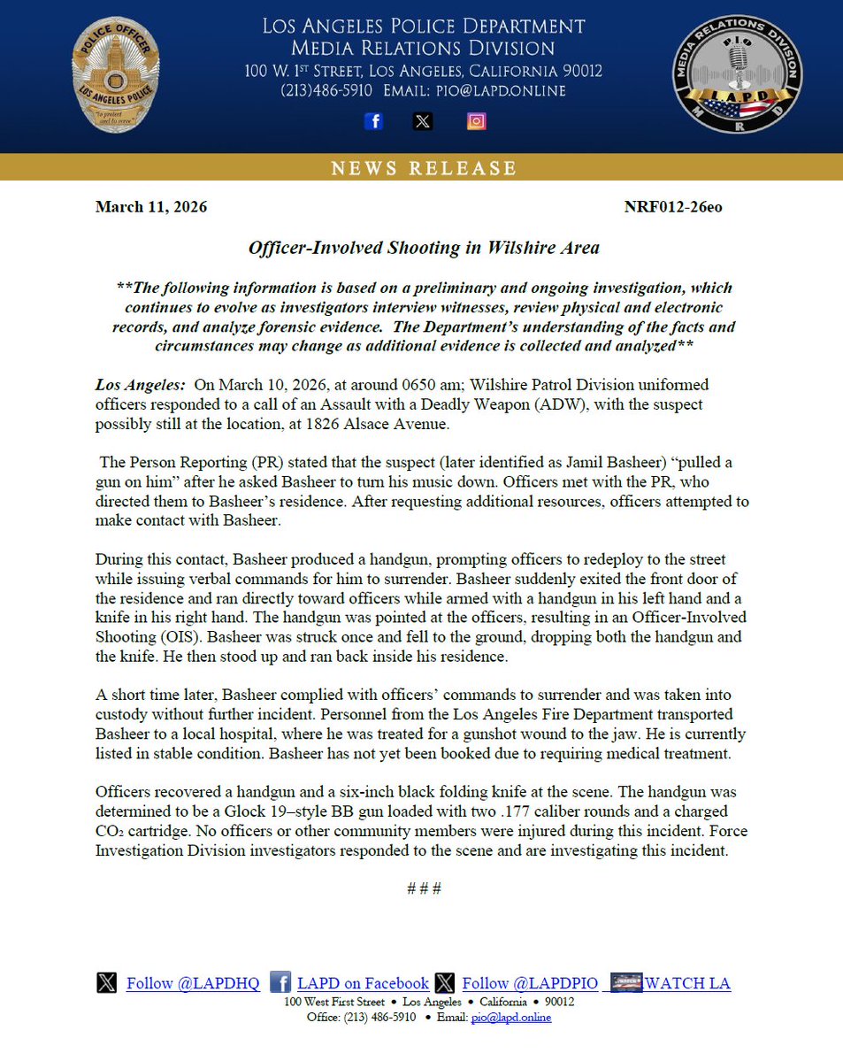 LAPD PIO tweet media