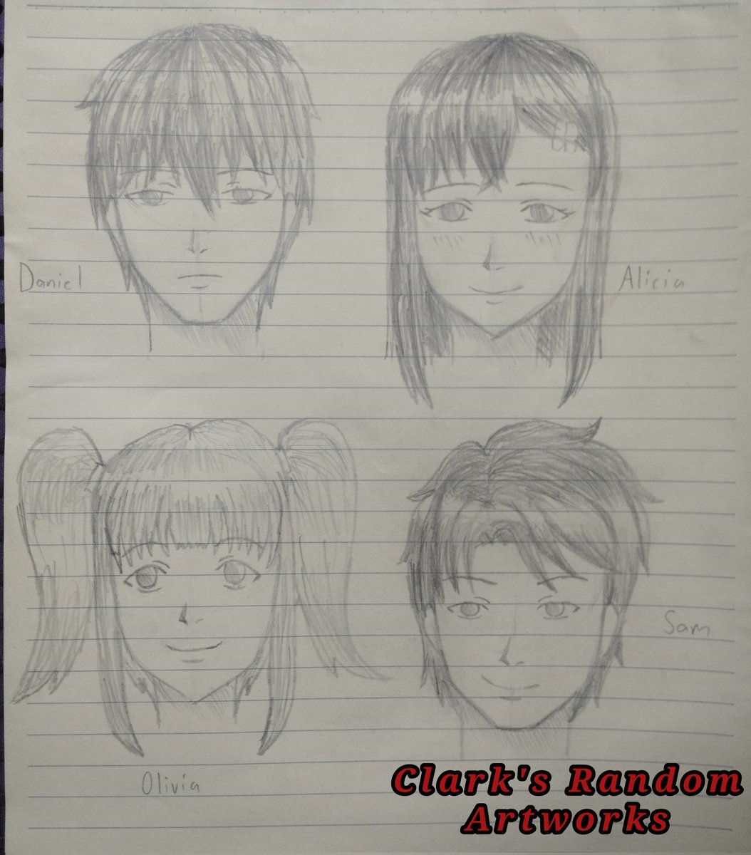 It's been a while since I last drew my OCs (Original Characters). I absolutely missed them. Meet 'em, y'all >__<

(Daniel, Alicia, Olivia, Sam) 

#ArtistOnX