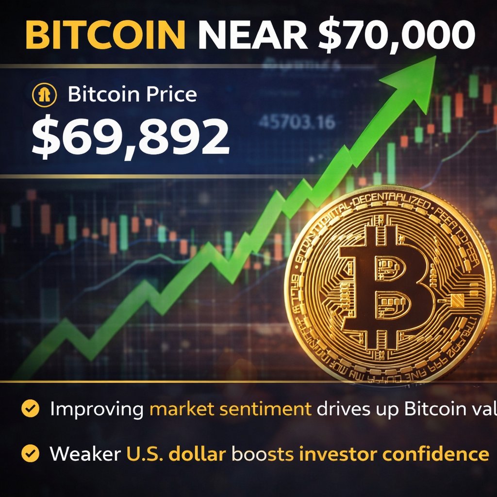 GFNIND's tweet photo. Bitcoin Approaches $70,000 as Market Sentiment Improves
#bitcoin #crypto #btc #cryptonews #cryptomarket #digitalassets #cryptoindustry #blockchain #cryptoanalysis #cryptotrading https://t.co/DCAD9TnYcE