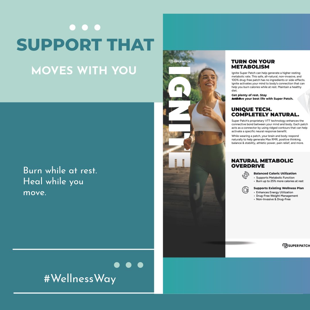 Wellnesswaypatc's tweet image. I rest, and my body responds. I move, and my energy flows. I wear Ignite — and my metabolism listens. This is wellness in rhythm with me.

#IgnitePatch #SuperPatch #HealingInMotion #WellnessWay #MyStory