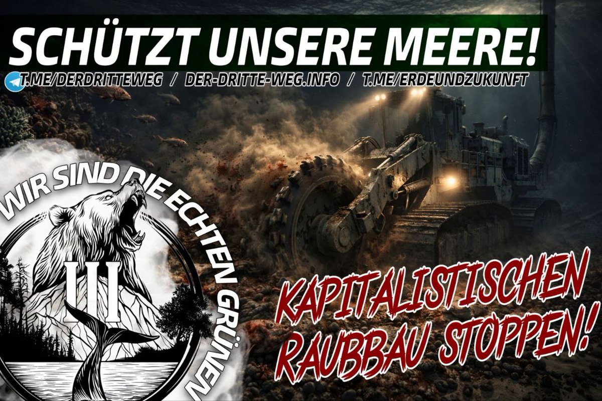 IIIWegAnhalt's tweet photo. #Tiefseebergbau: Bleiben tiefe #Wasser still?
Doch Die #kapitalistische #Gier nach #Ressourcen könnte bald dem empfindlichen #Ökosystem und den tausenden #Tierarten die dort vom #Menschen unberührt leben ein Ende bereiten.
https://t.co/H9jpjRdjP7 https://t.co/IrdUG9fCAW