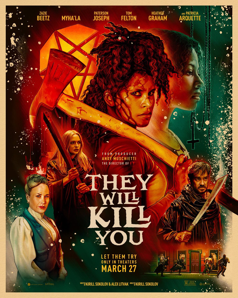 FilmUpdates's tweet photo. New poster for ‘THEY WILL KILL YOU,’ starring Zazie Beetz and Myha’la.

In theatres March 27. https://t.co/NGuARKtswC