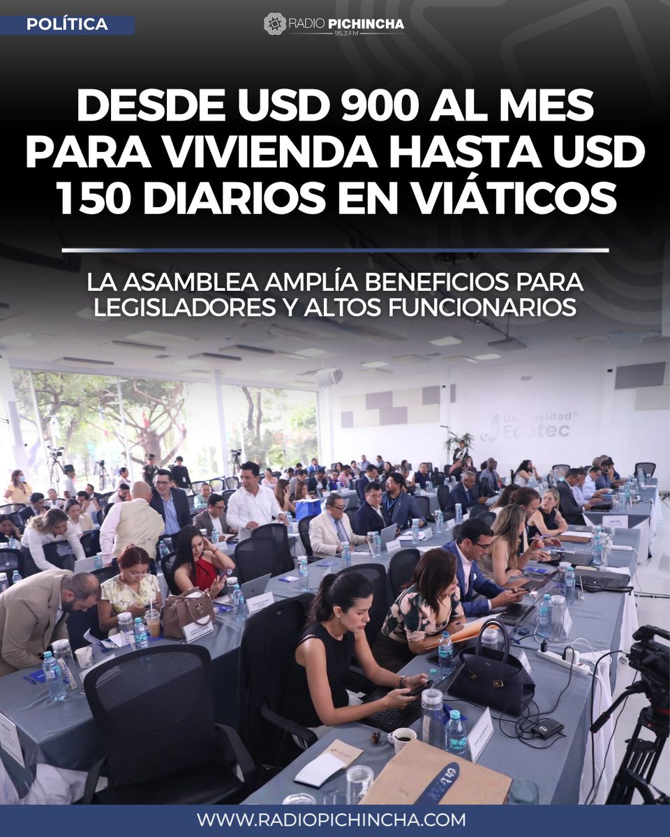 🏛️#Política | El Consejo de Administración Legislativa (CAL) reformó el reglamento de viáticos, movilización y gastos de residencia de la Asamblea Nacional, ampliando estos beneficios a más funcionarios del nivel jerárquico superior y asesores.
#LaRadioDeLasNoticias 
Los