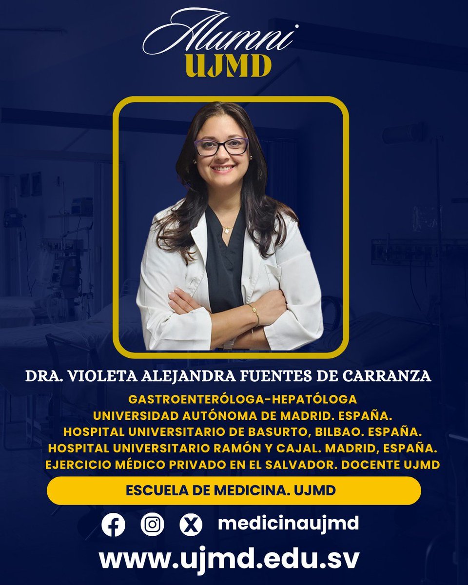 MedicinaUJMD's tweet photo. #alumniujmd Nos sentimos muy complacidos por el éxito logrado por nuestros graduados. Compartimos el perfil de algunos de nuestros graduados en @medicinaujmd @ujmd_sv
Dedicación, esfuerzo y compromiso ético son comunes en nuestros alumnos y graduados
OMNIA CUM HONORE
#UJMD https://t.co/LJHs88GZjw